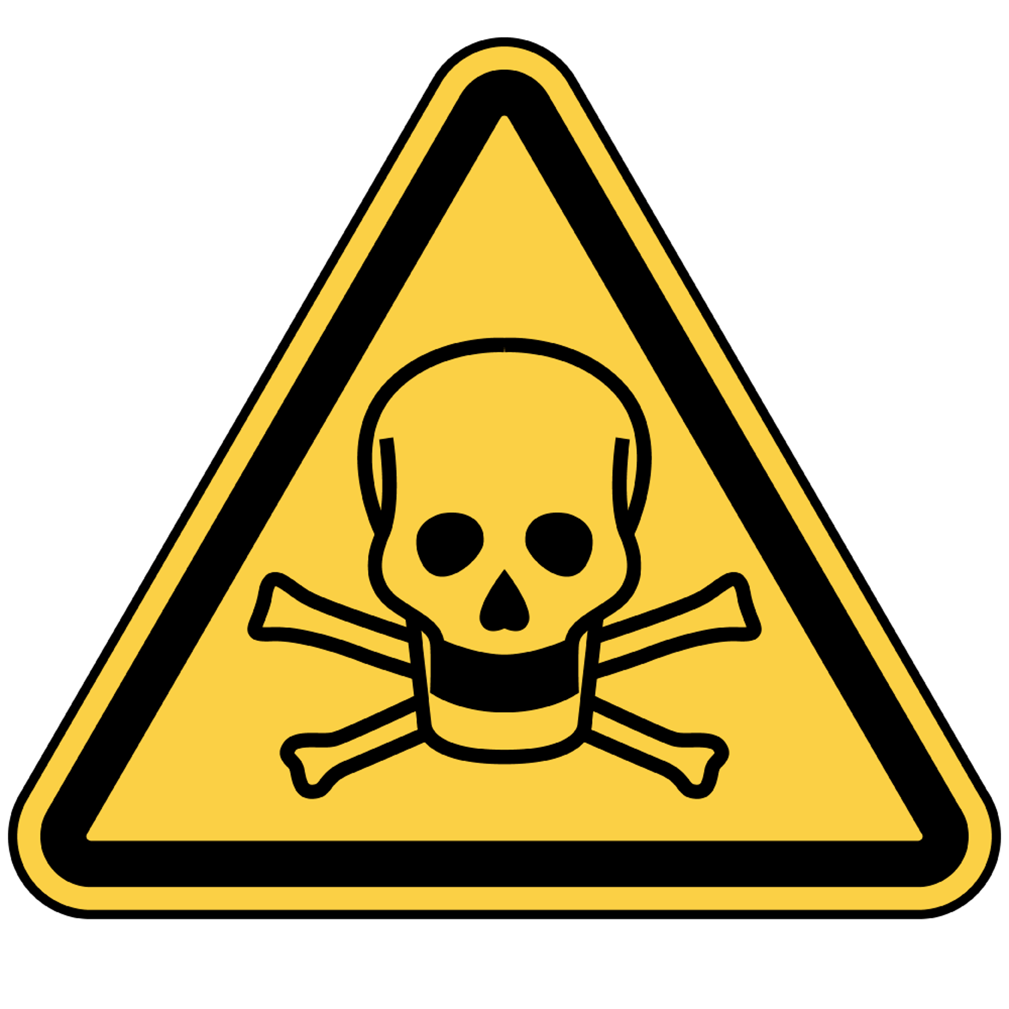 Warning Toxic Skull and Crossbones