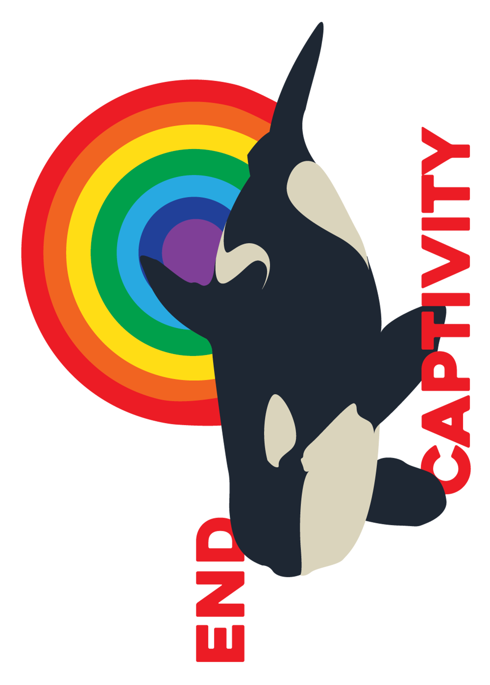 End Captivity Rainbow Orca Whale
