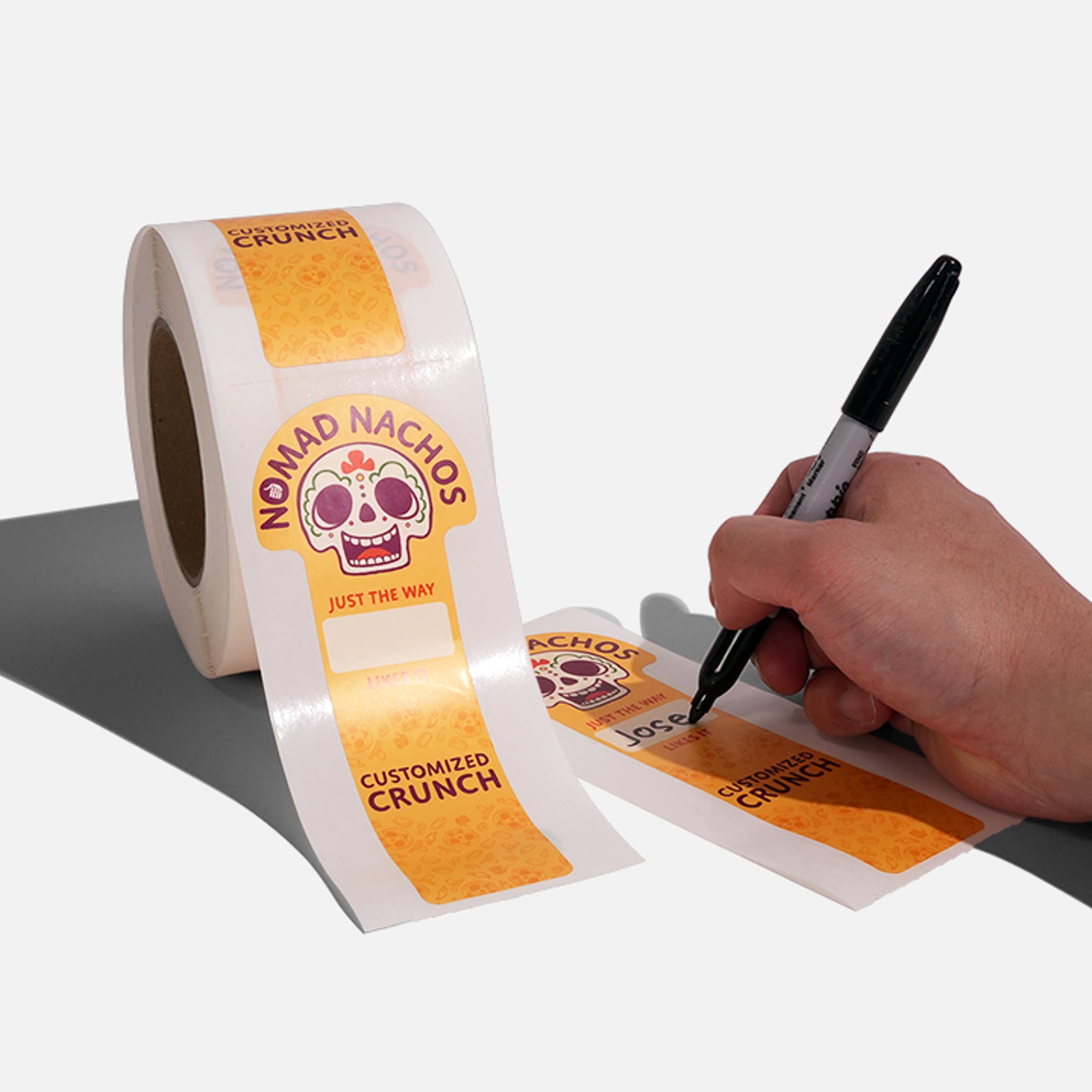 Custom Writable Roll Labels