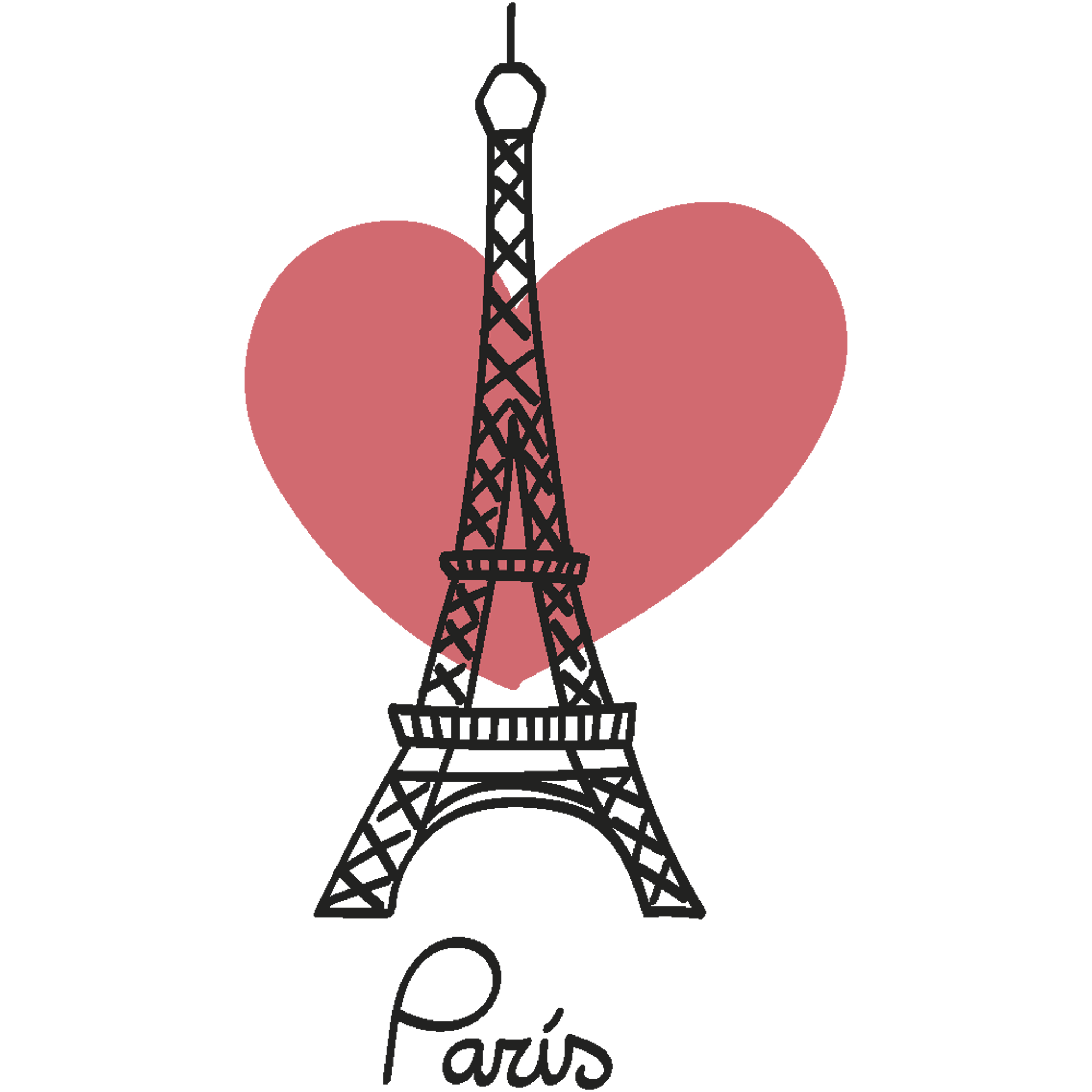 Paris Love Heart Eiffel Tower