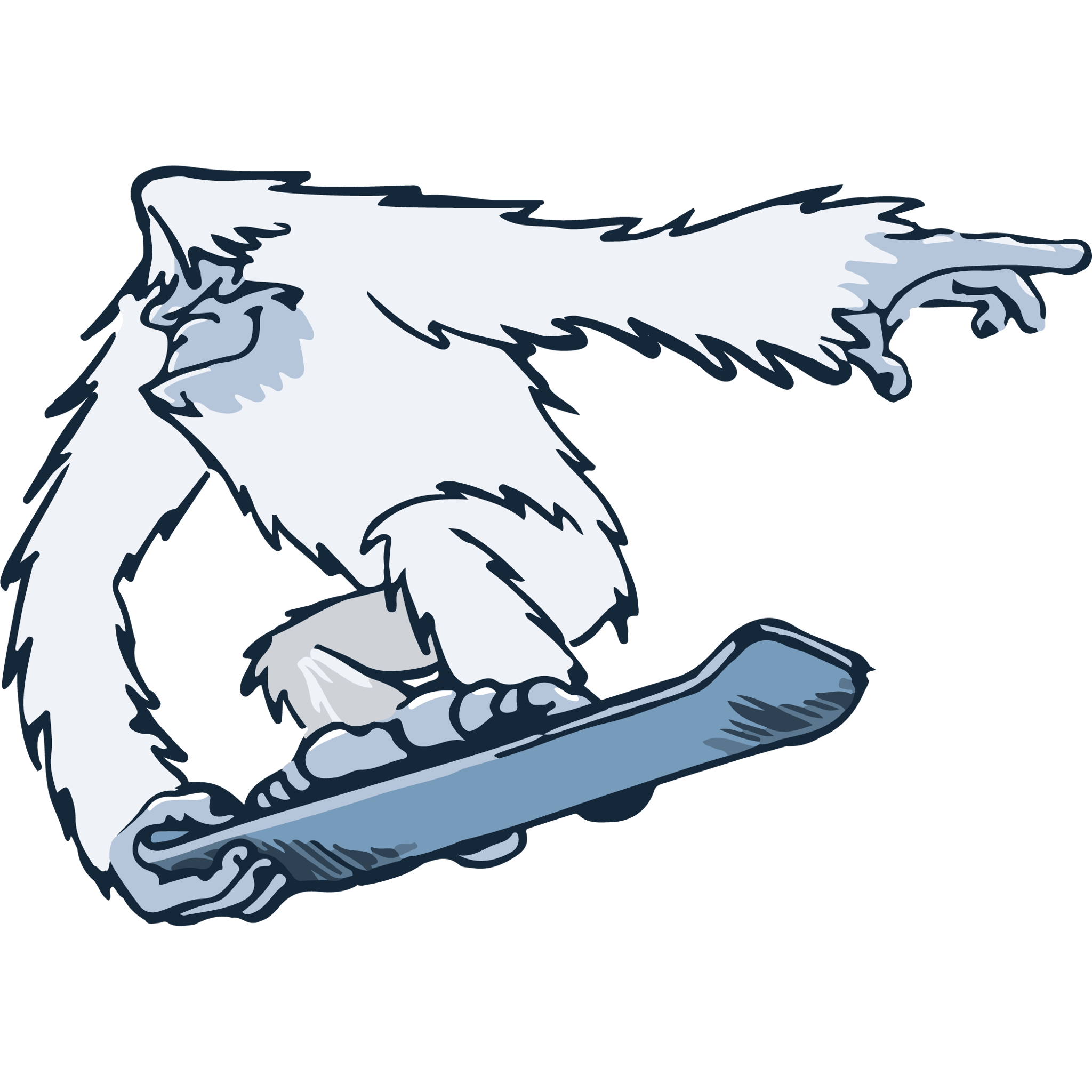 Snowboarding Yeti