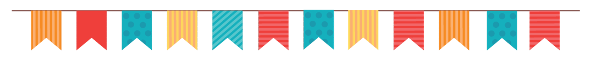 Rainbow Bunting Banner