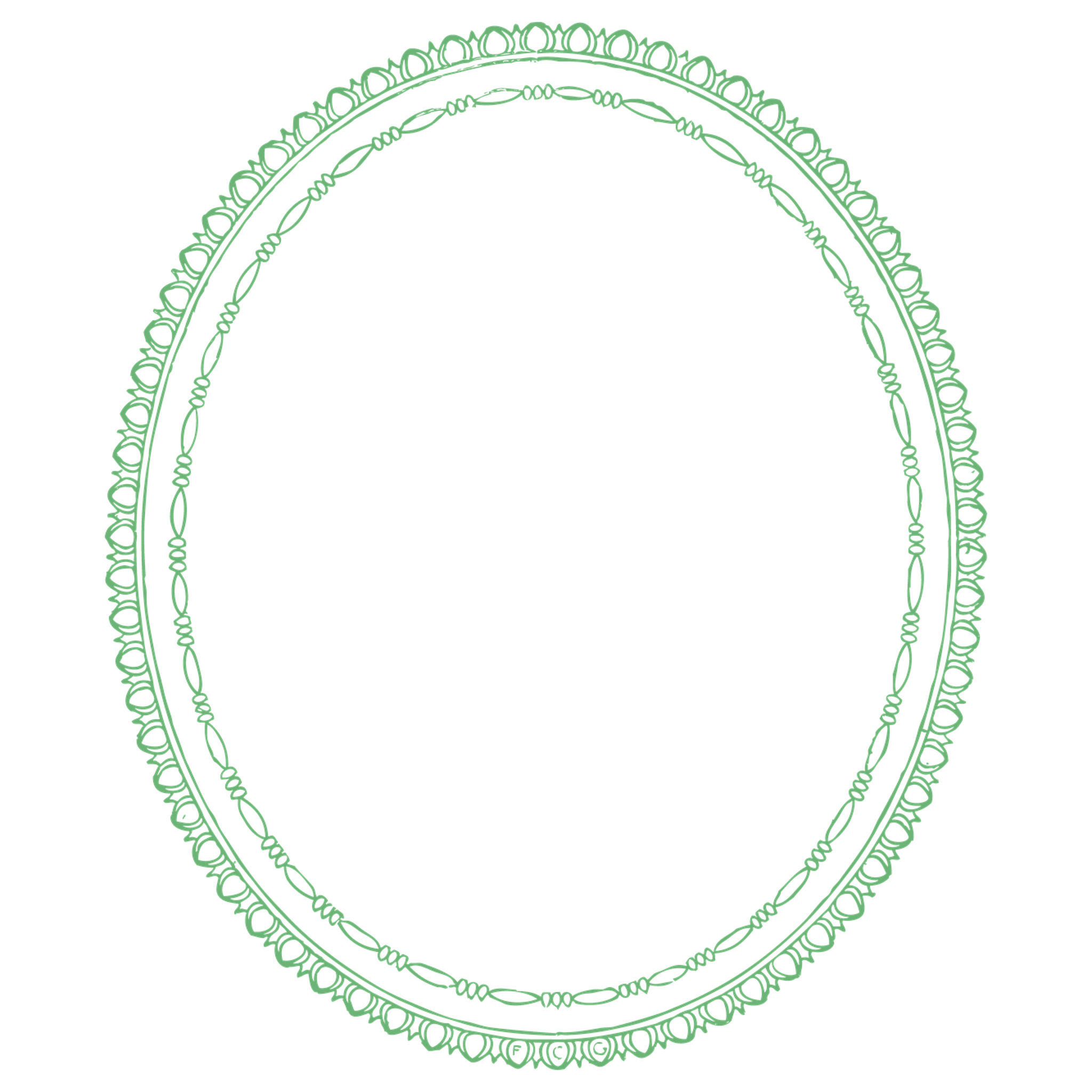 Green Oval Frame