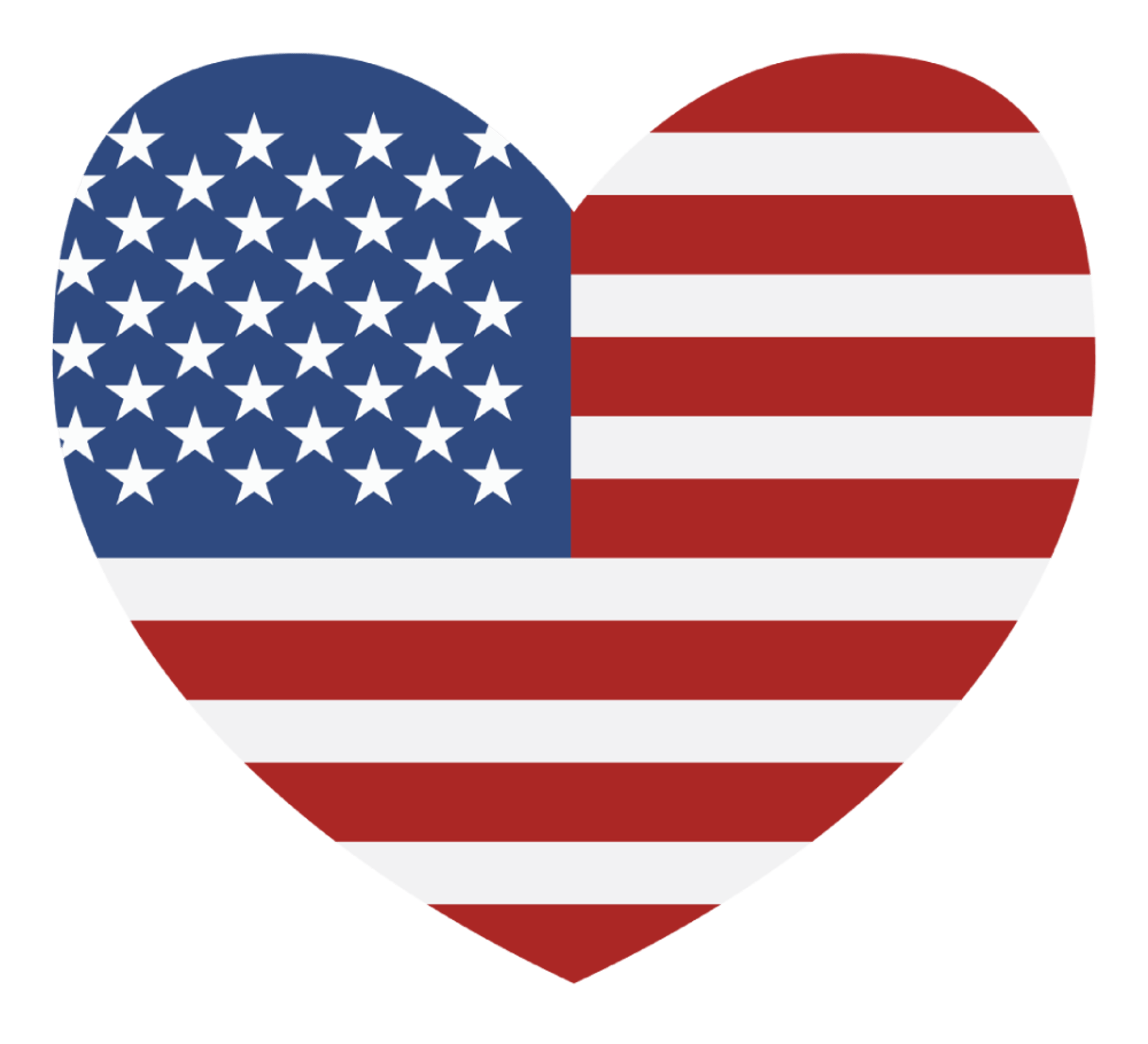 Heart American Flag
