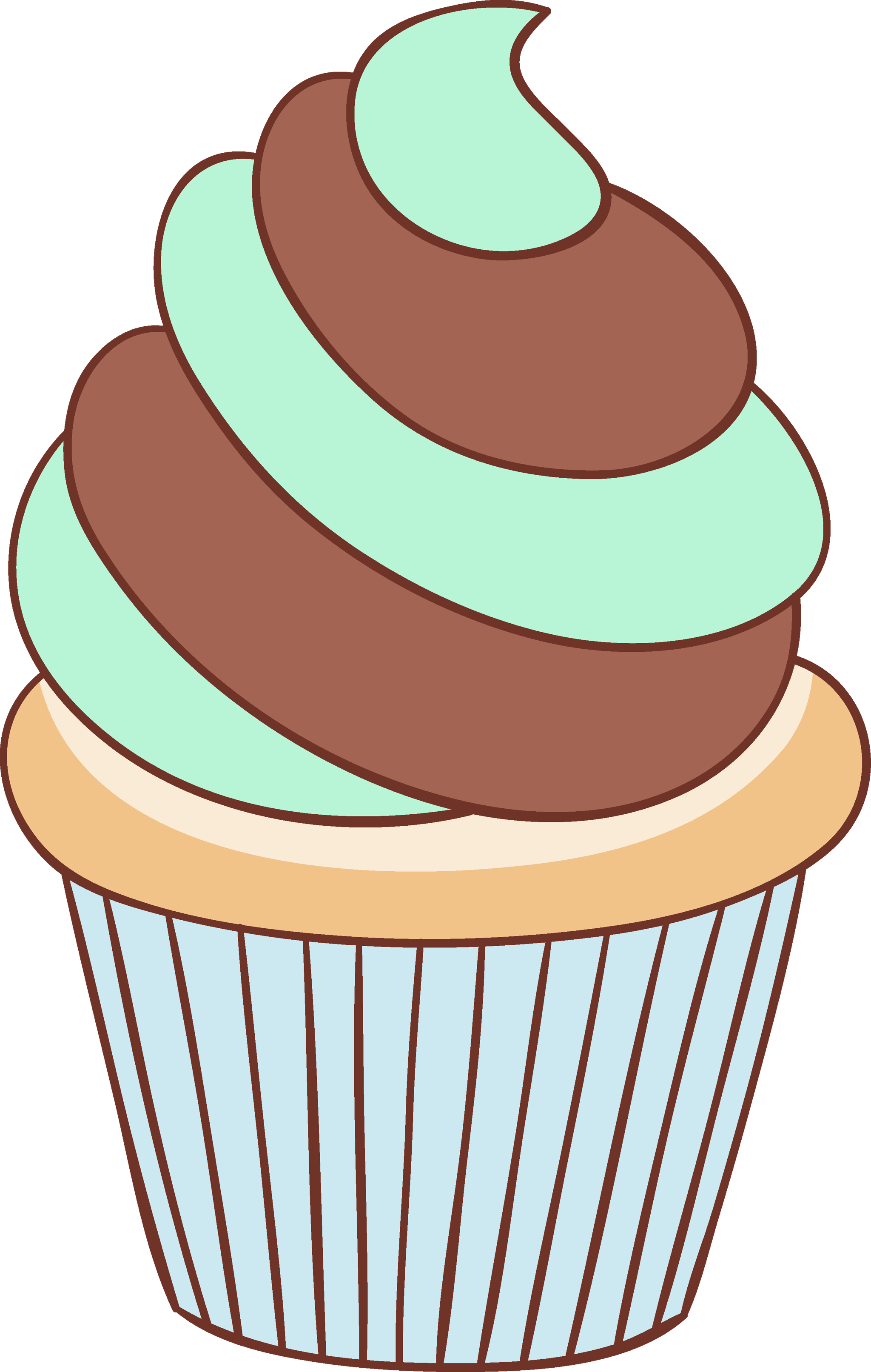 Mint Chocolate Vanilla Cupcake