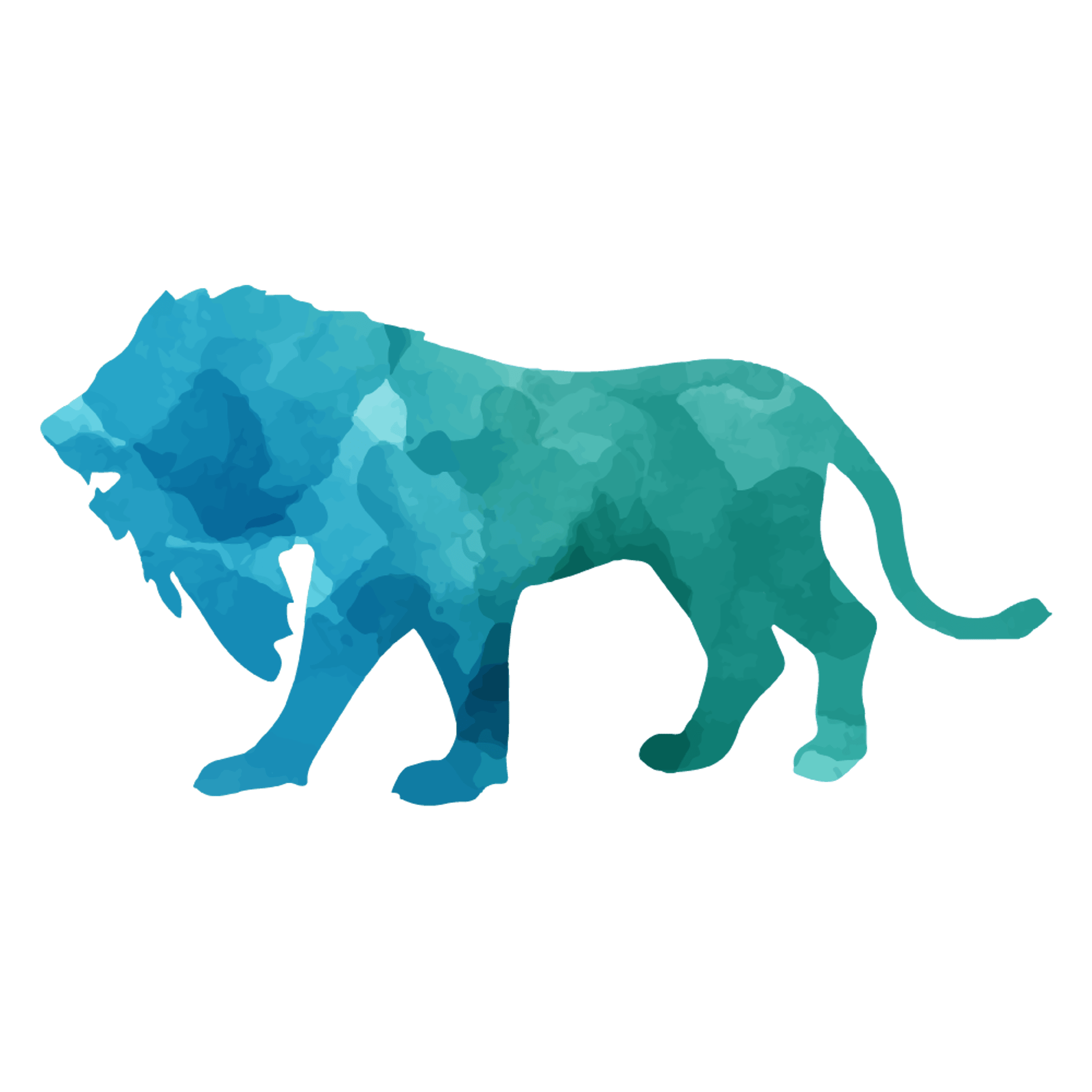 Lion in Blue
