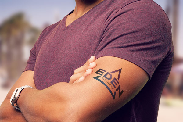 Festival Name Temporary Tattoo