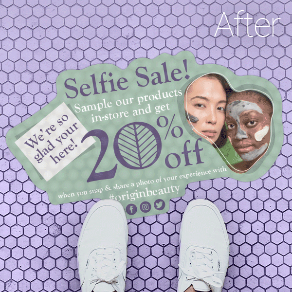 Generate excitement for your promotions and sales with custom decals