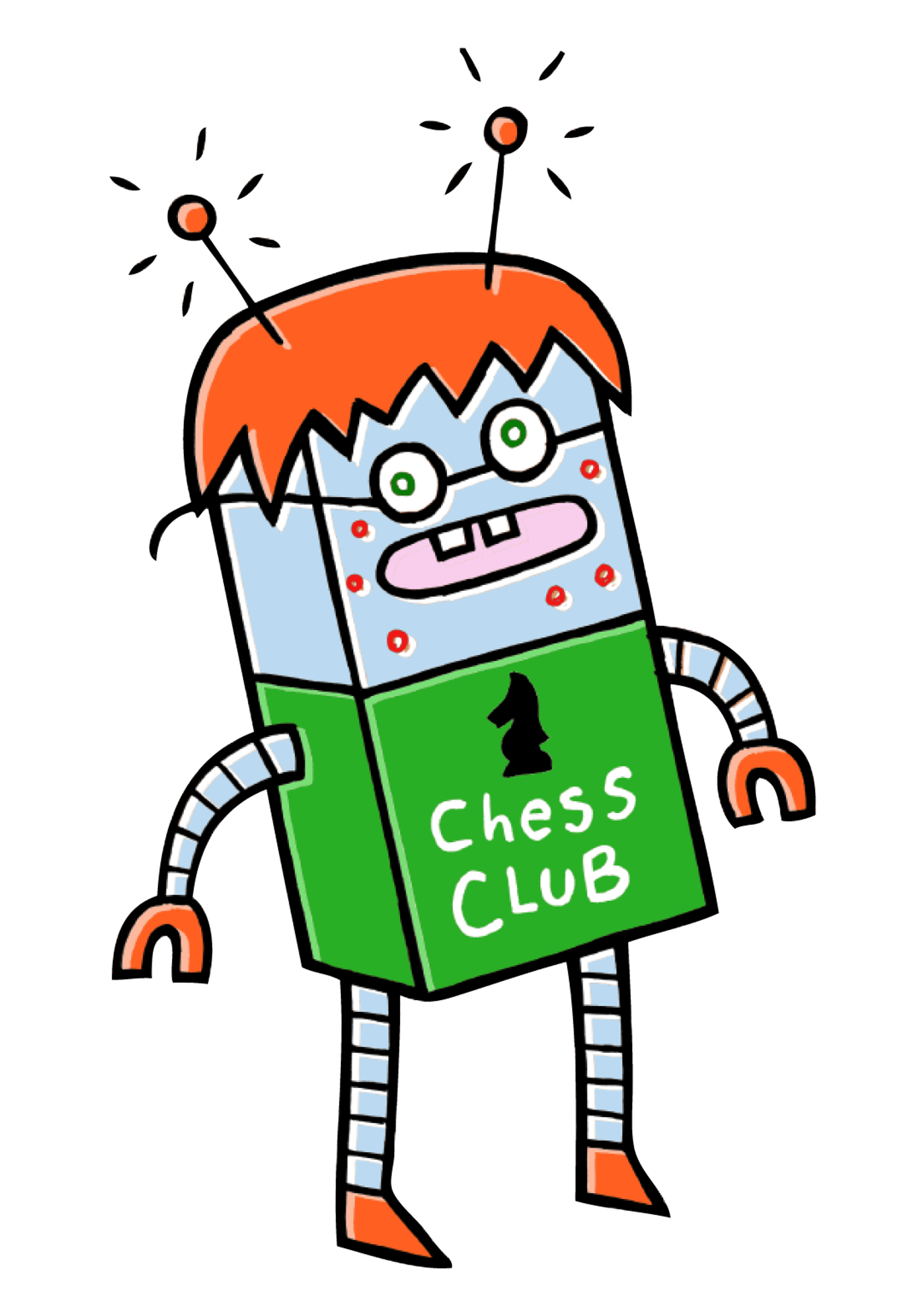Funny Chess Club Nerdbot