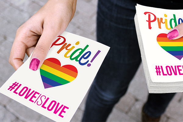 Die-cut Singles at a Pride event