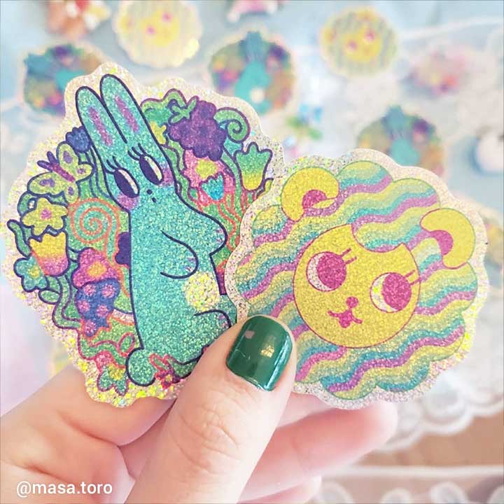 Glitter Die-Cut Stickers