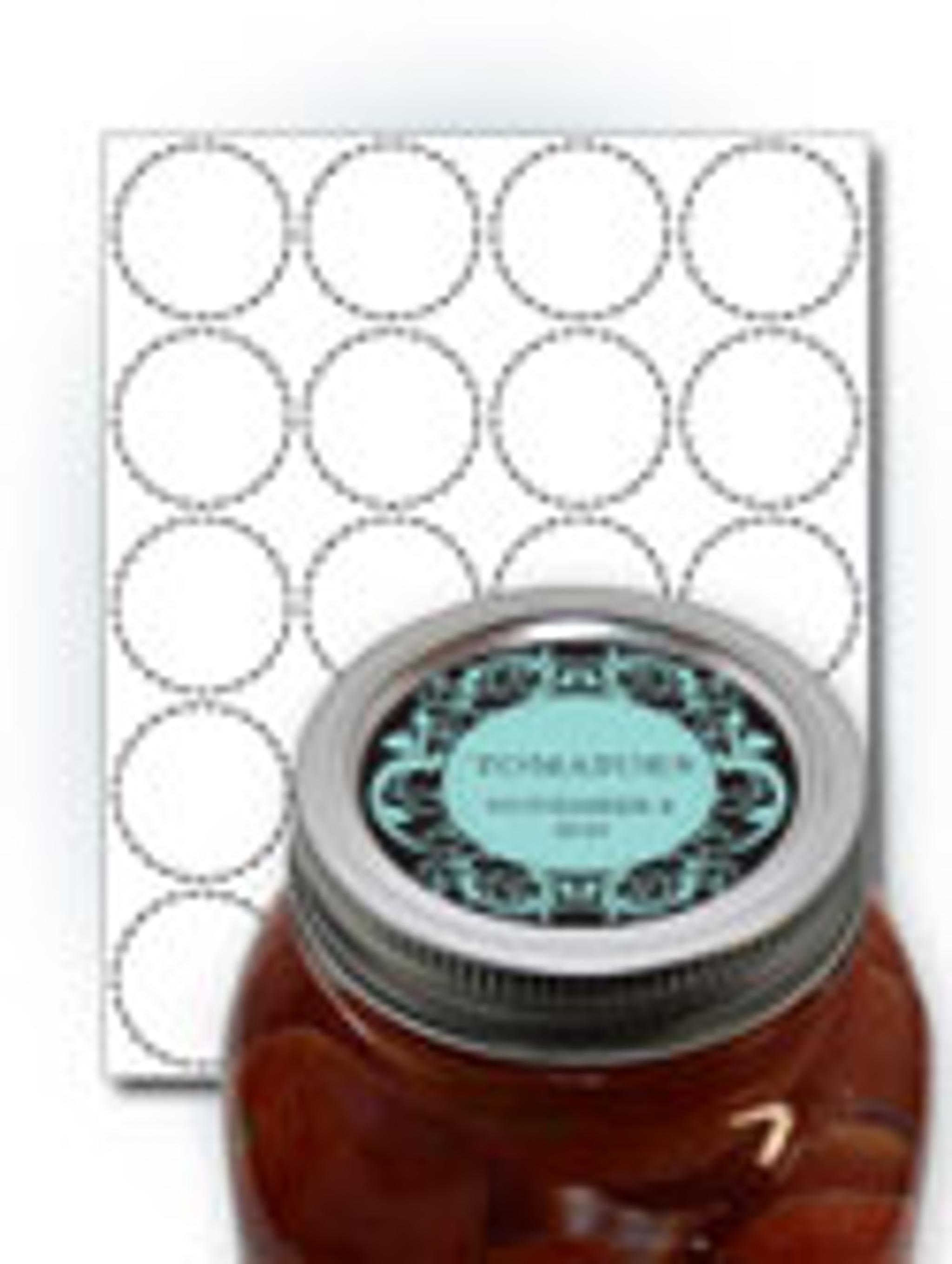 2" Standard Round Lid Labels