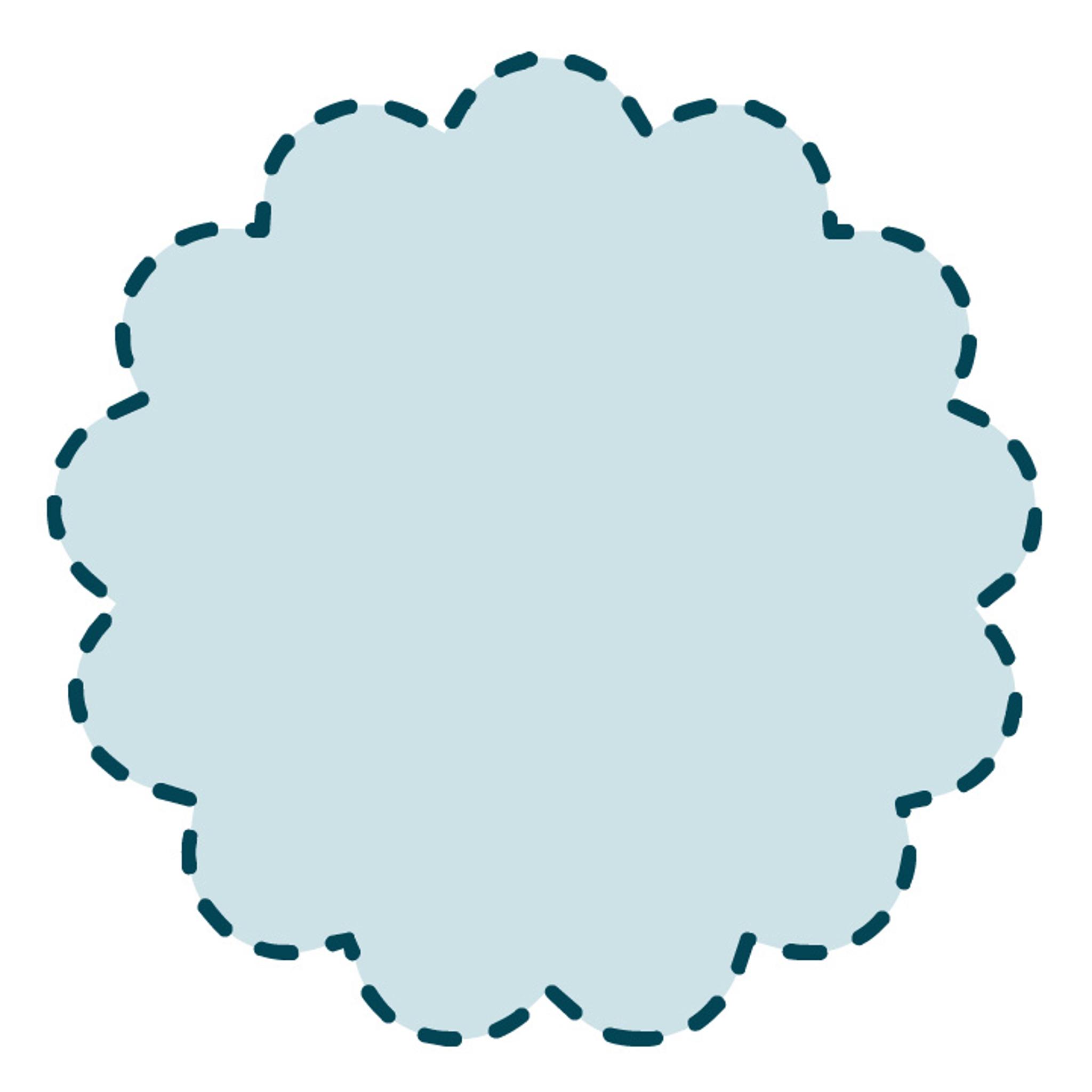 Scalloped Label 1.75" x 1.75"