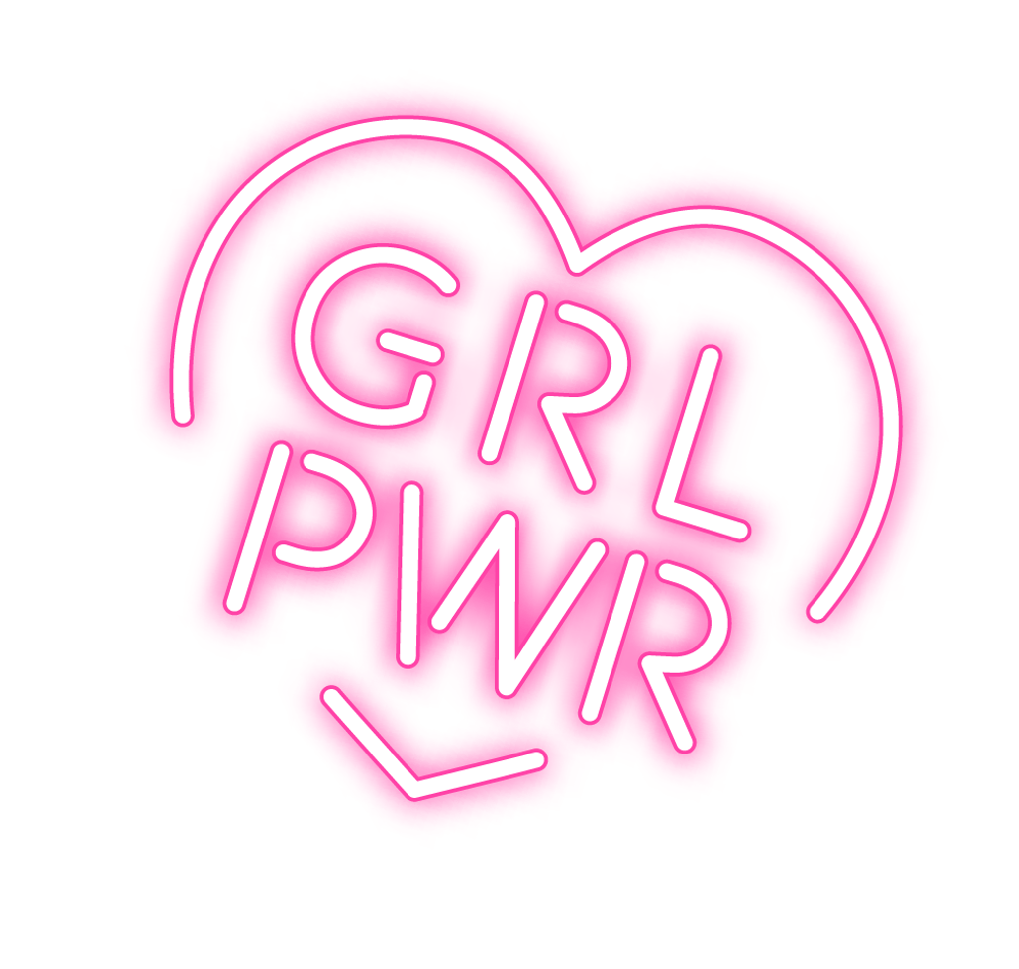 Girl Power Neon Heart