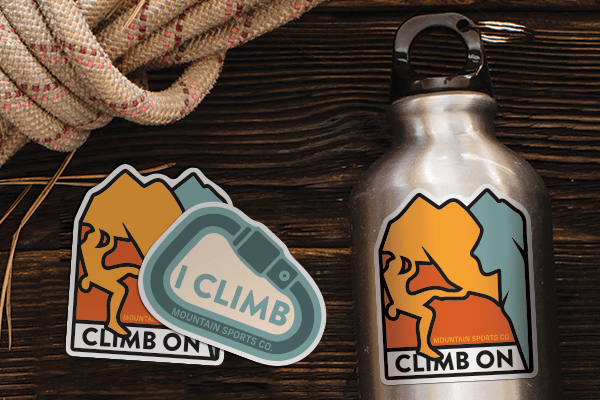 Physical branding on a water bottle