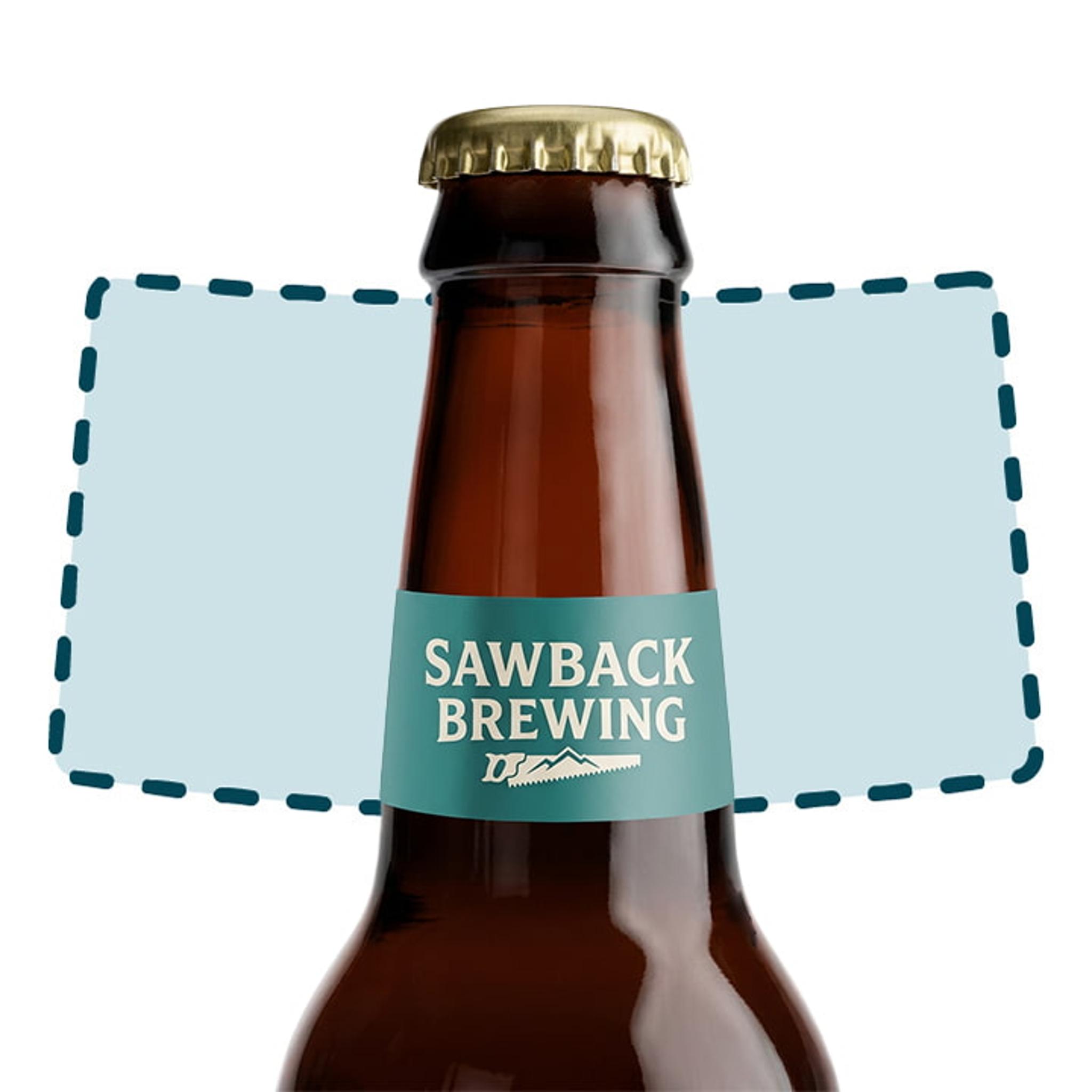 Beer Bottle Neck Labels 2.3"x1.26"