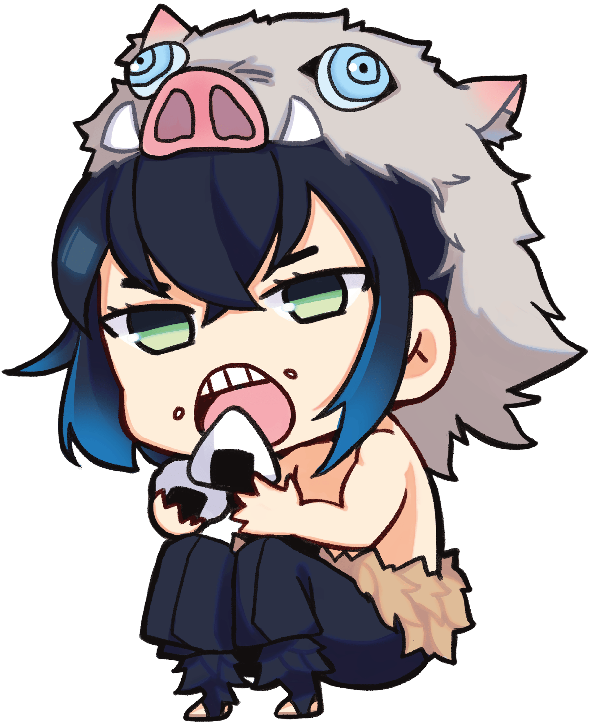 Inosuke Eating
