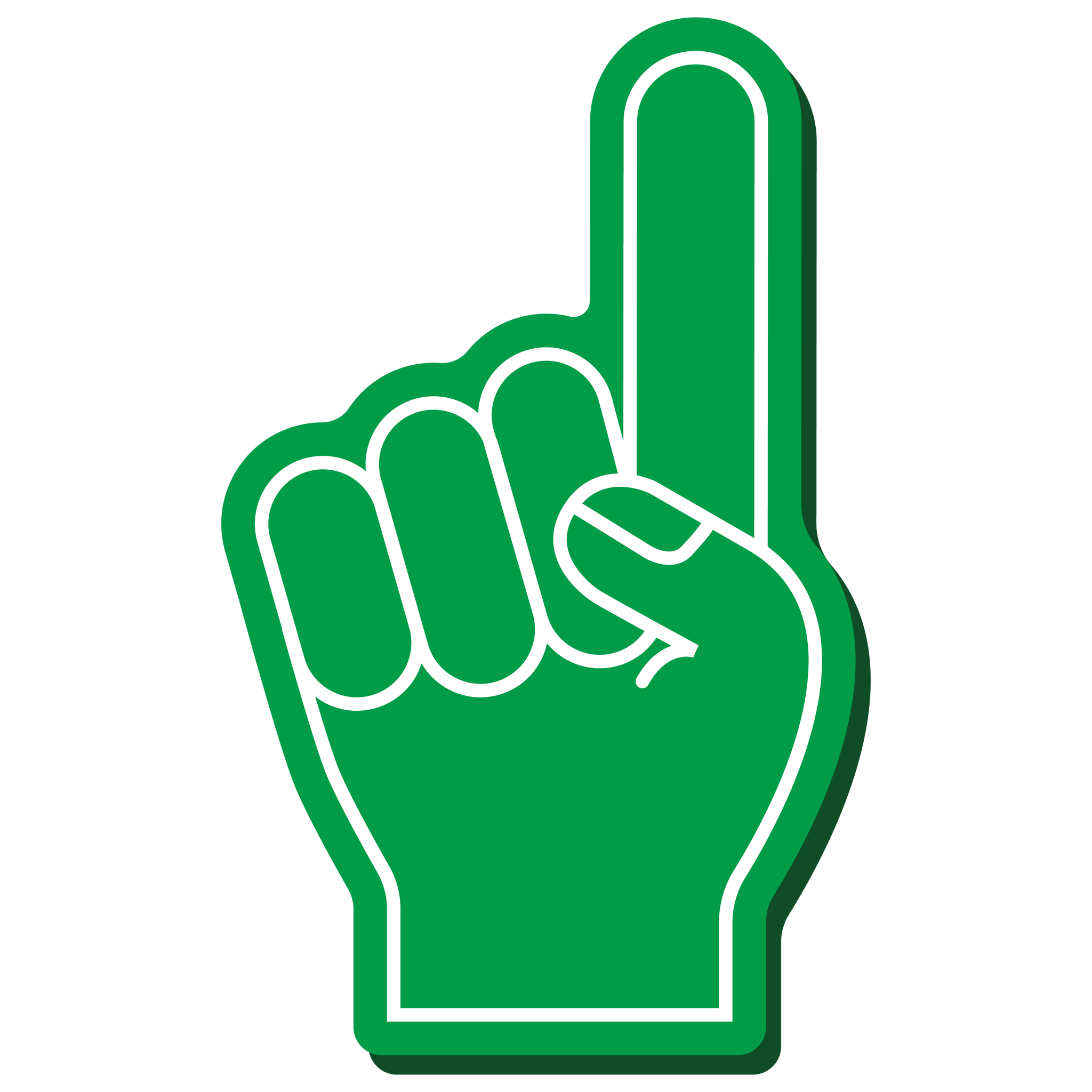 Number 1 Fan Green