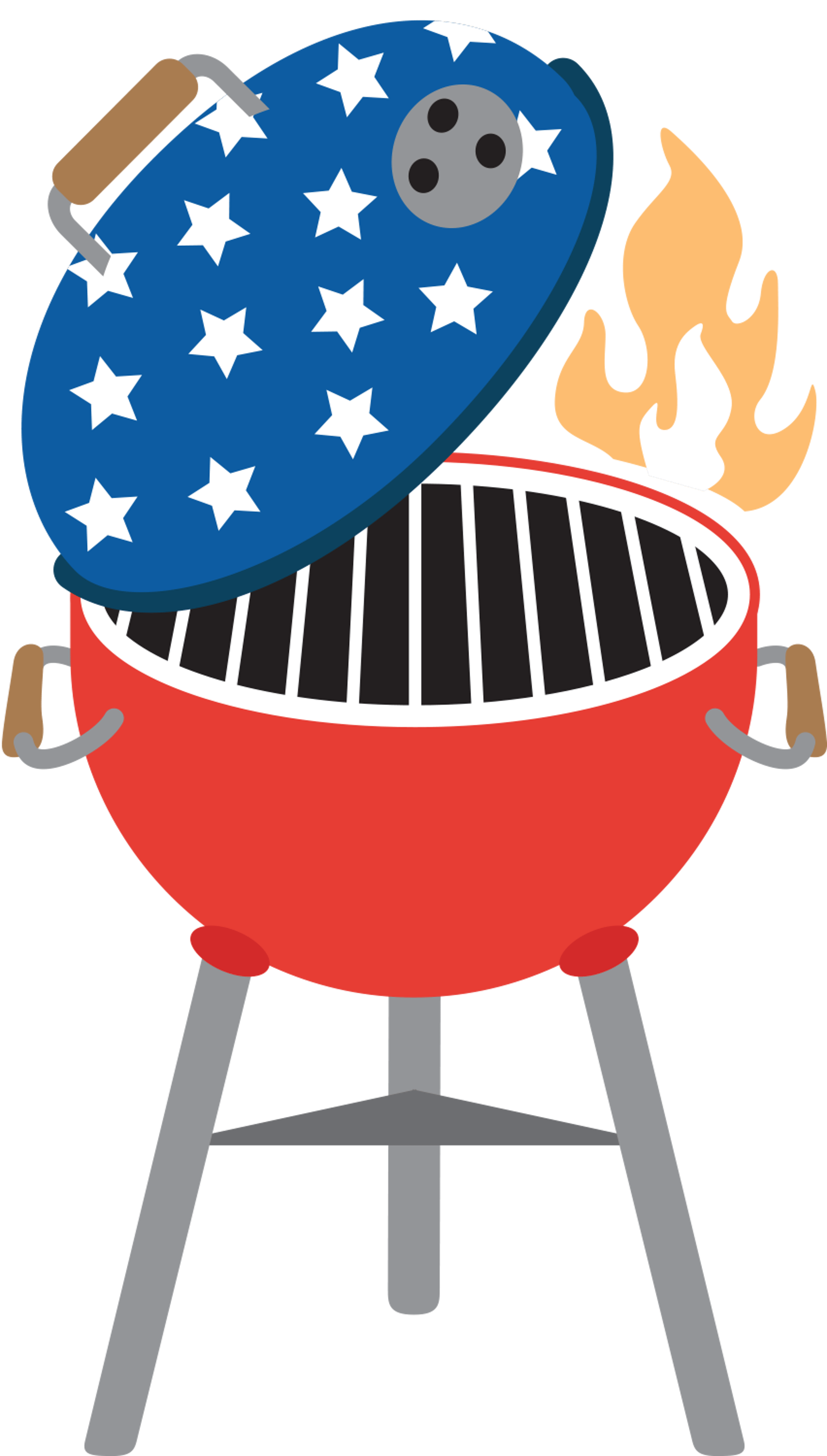 USA BBQ Flames