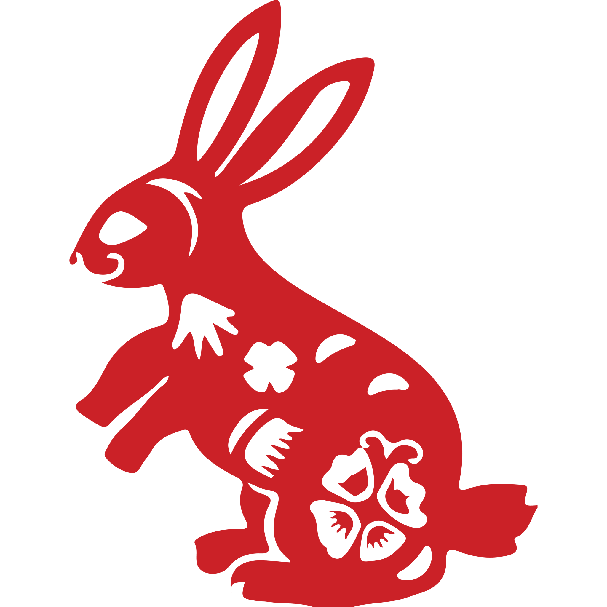 Cutout Rabbit Sitting
