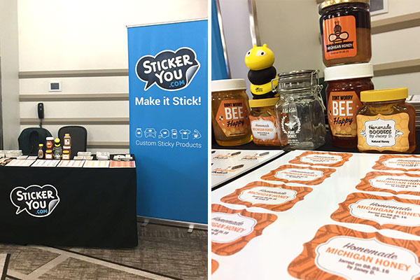 StickerYou Michigan Bee Keepers Association Convention booth