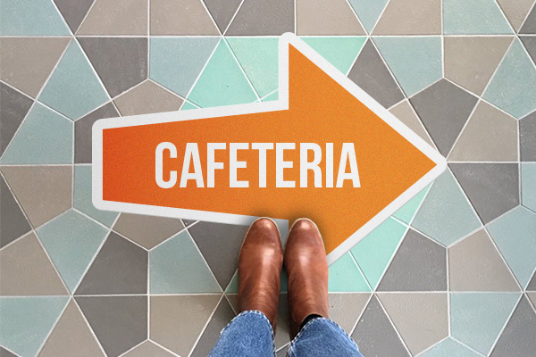 Custom indoor floor decal signage for schools