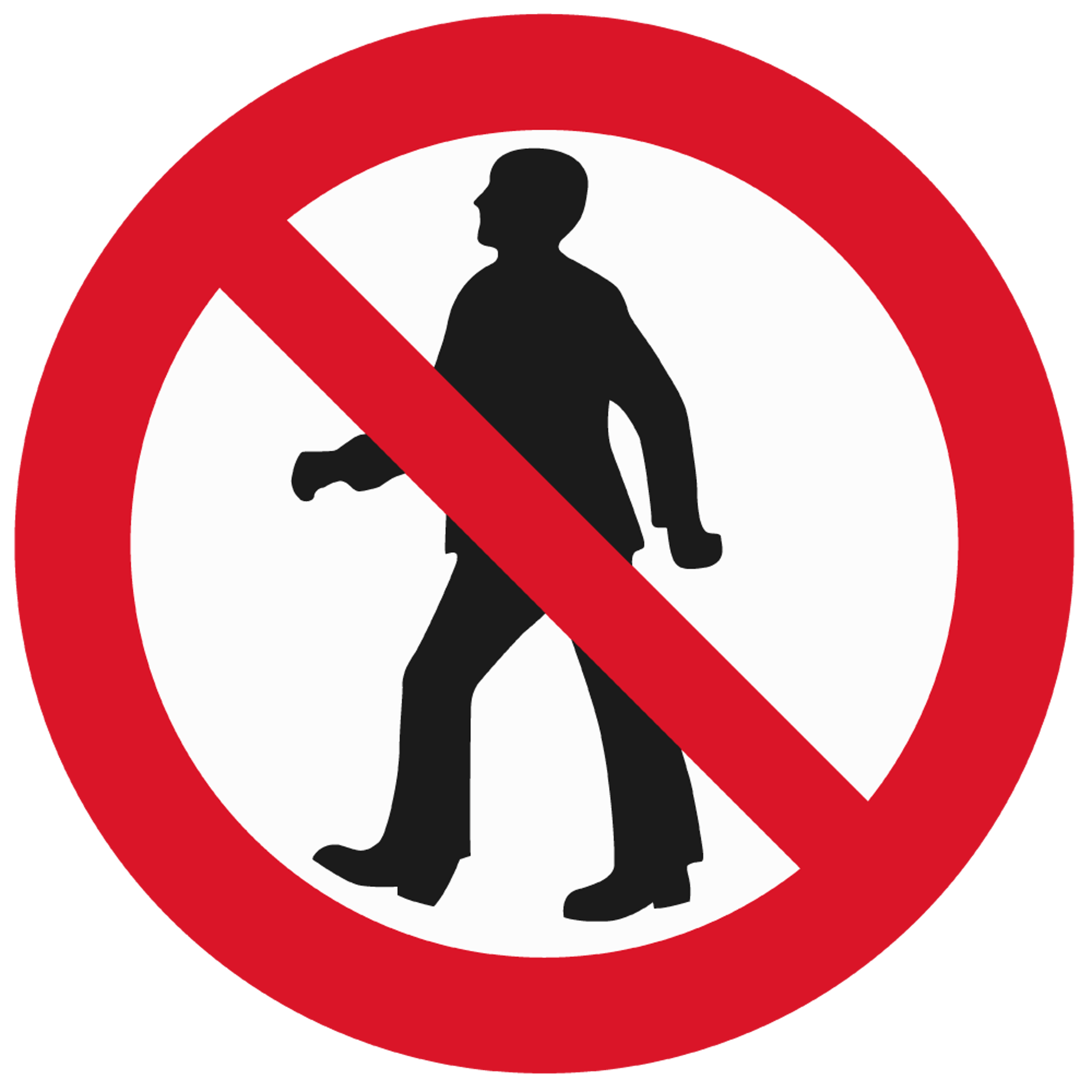 Warning No Walking