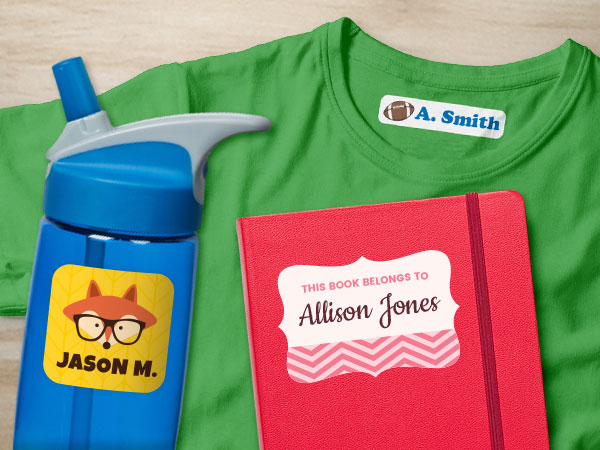 Various custom Kids Labels