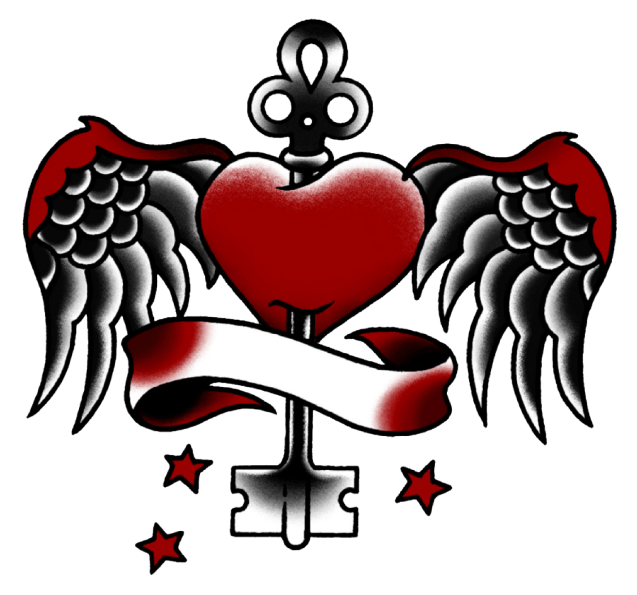 Angel Wing Heart Tattoo