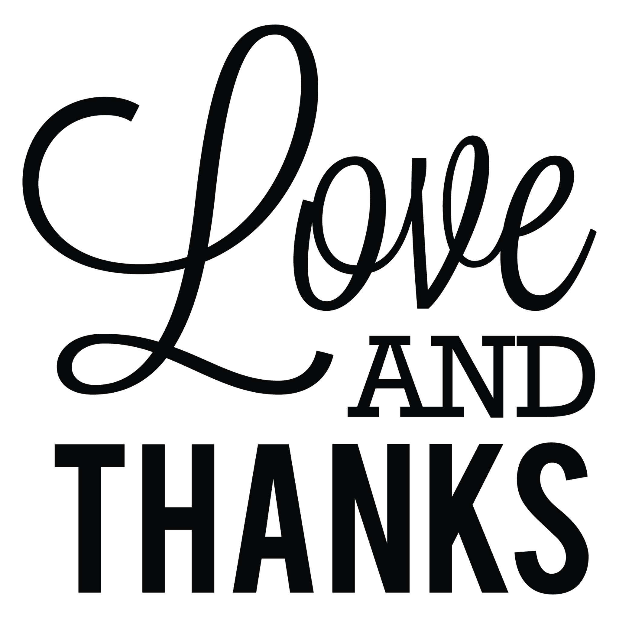 Love And Thanks Quote Script