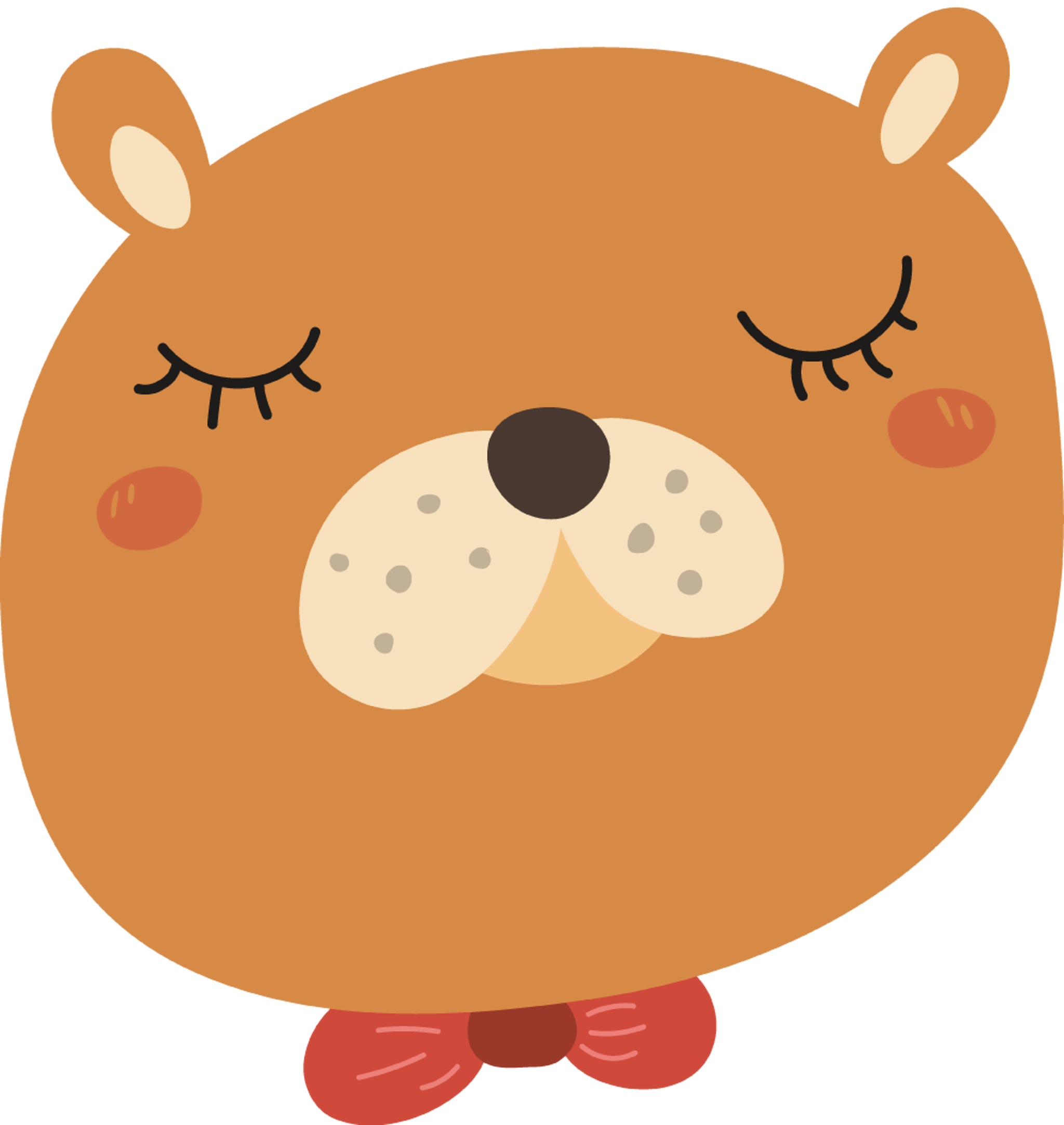 Bowtie Teddy Bear Head