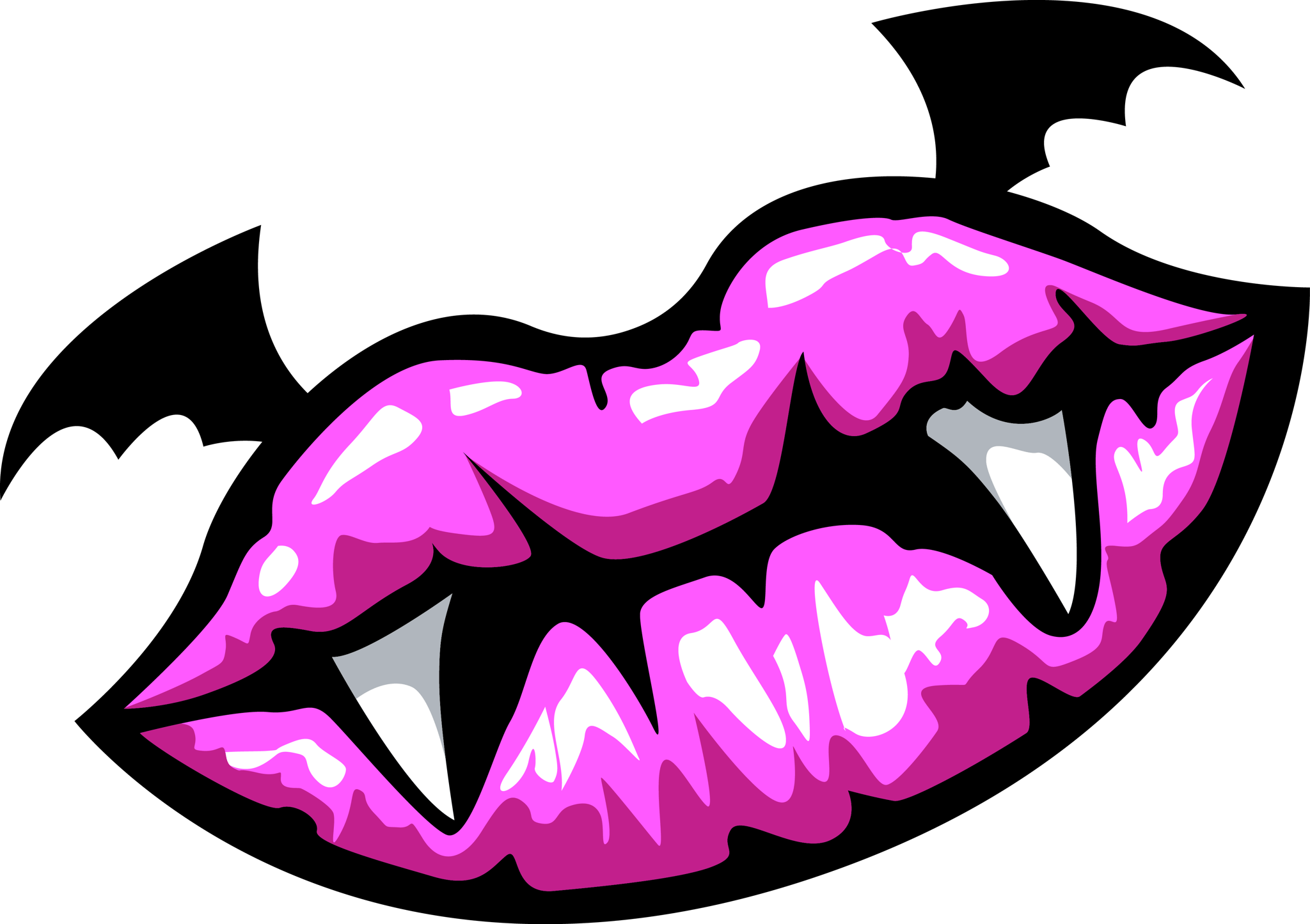 Graffiti Bat Lips