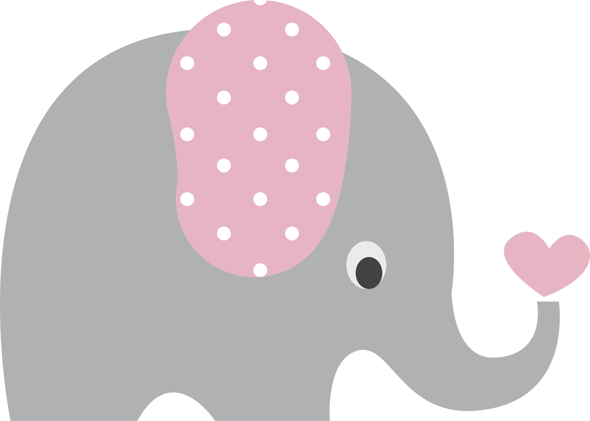 Cute Love Heart Elephant