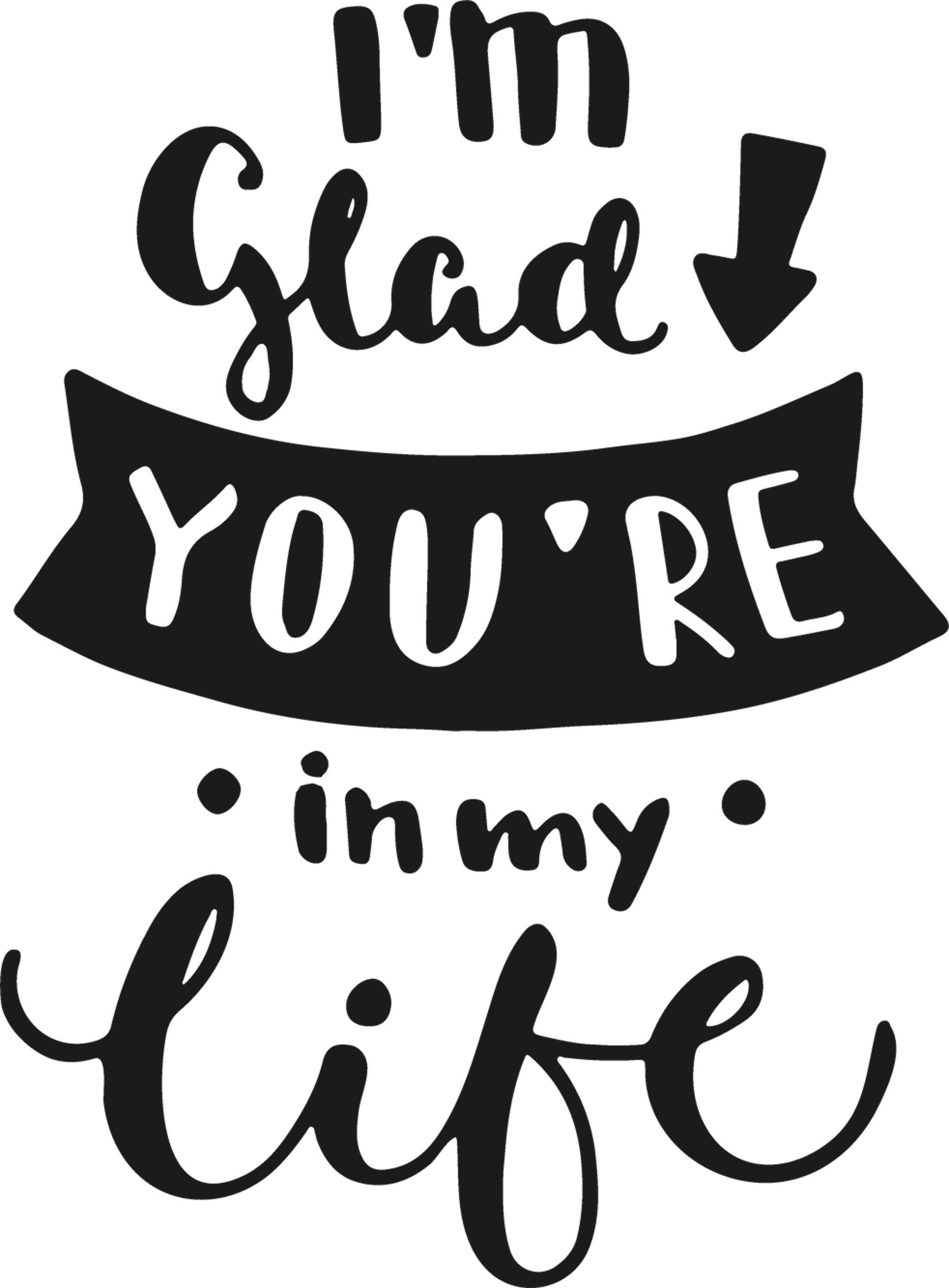 I'm glad you're in my life Quote