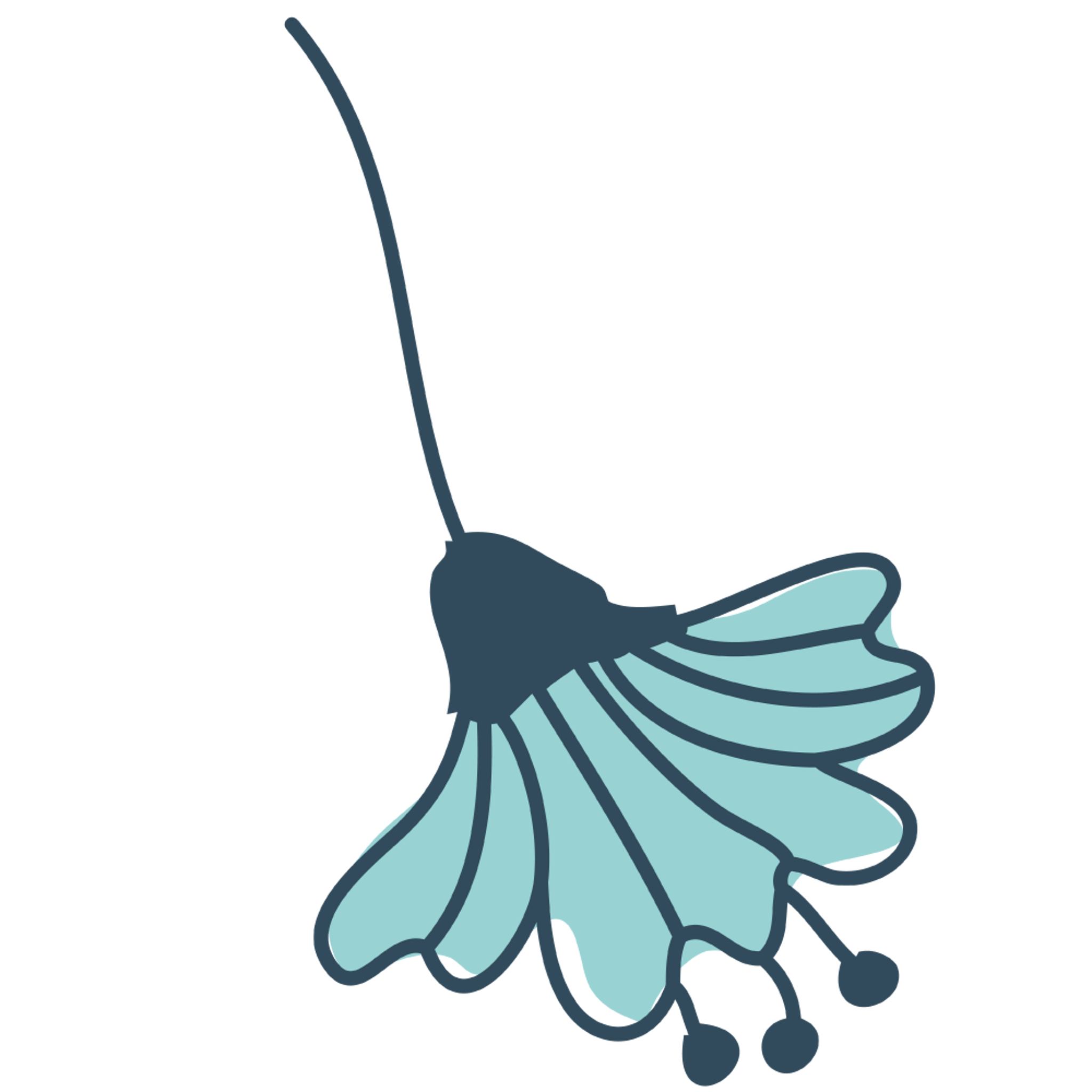 Turquoise Drop Flower
