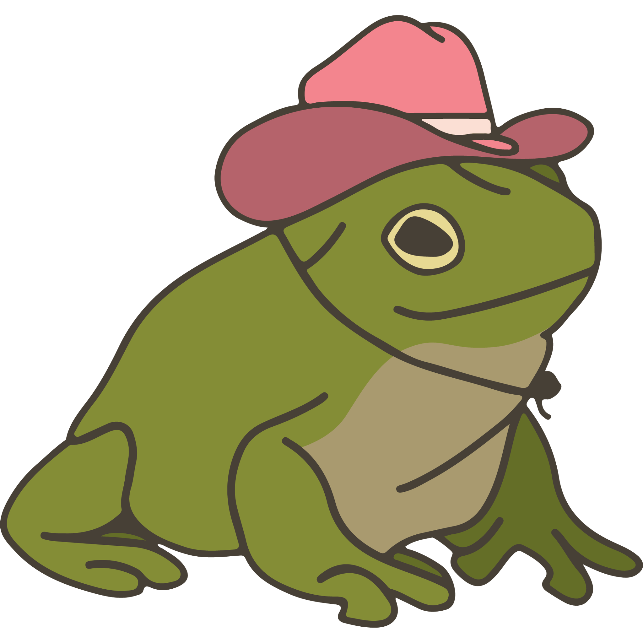 Pink Cowboy Hat Frog