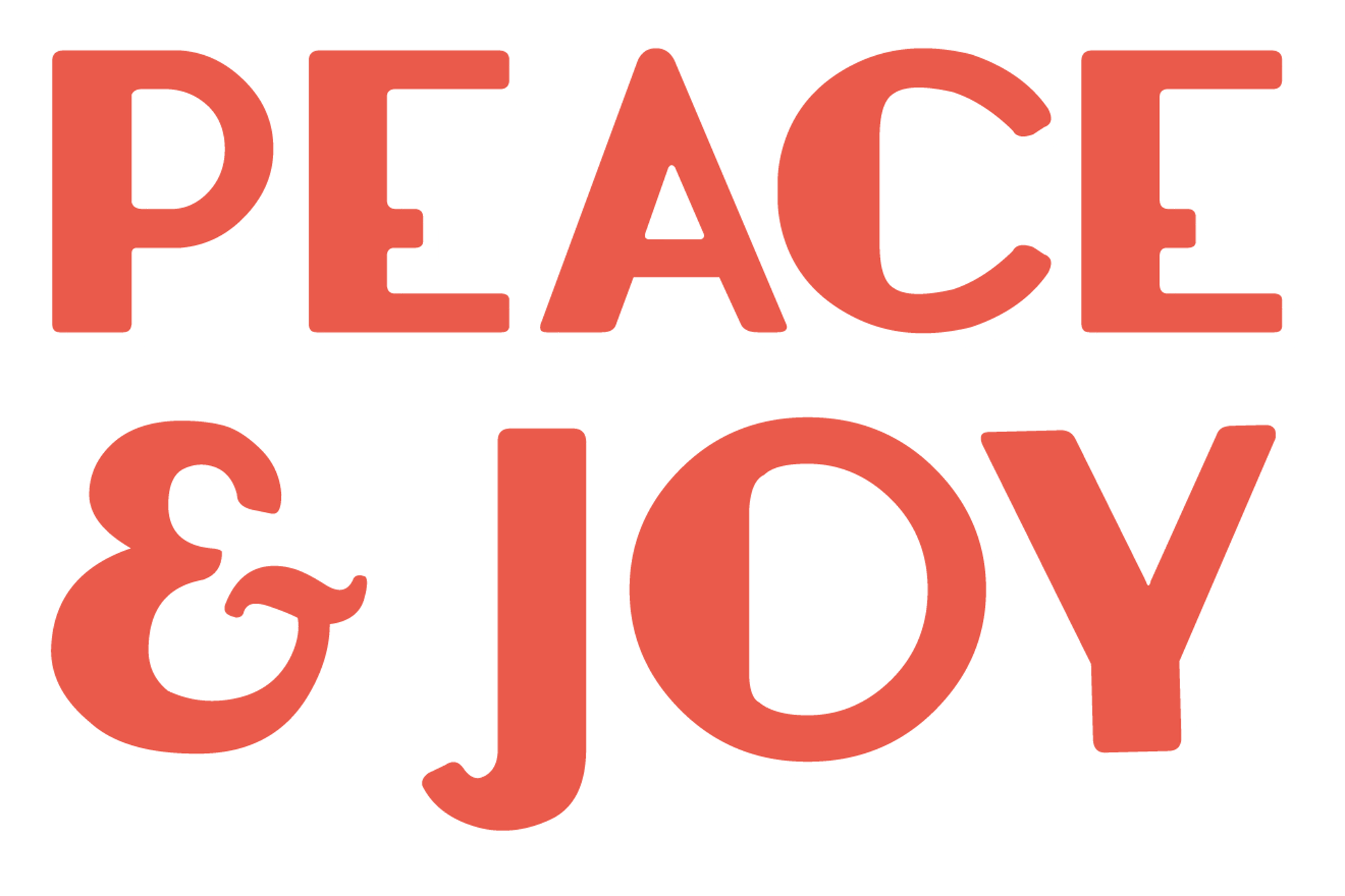 Peace & Joy Christmas Wording
