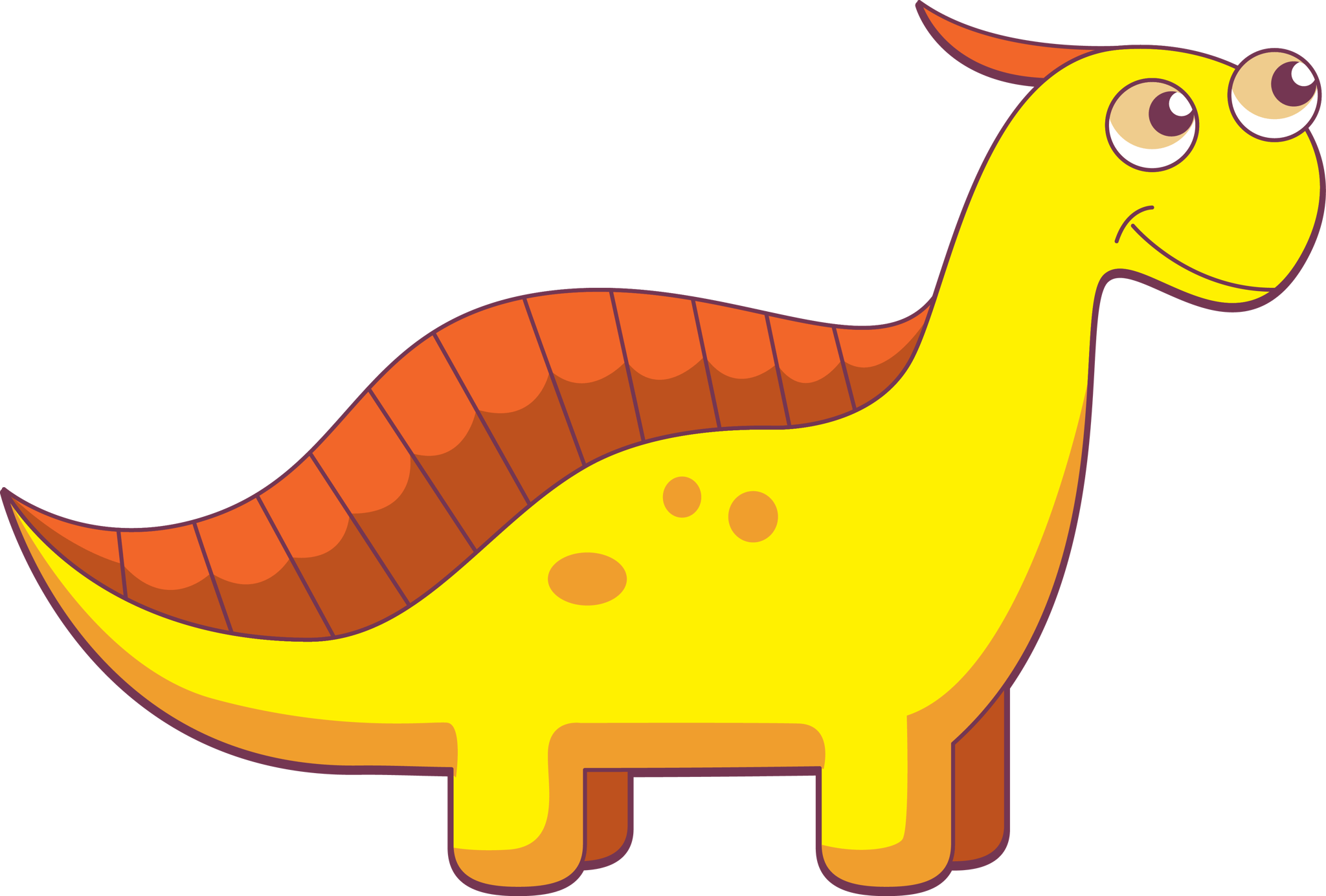 Cute Yellow Dinosaur