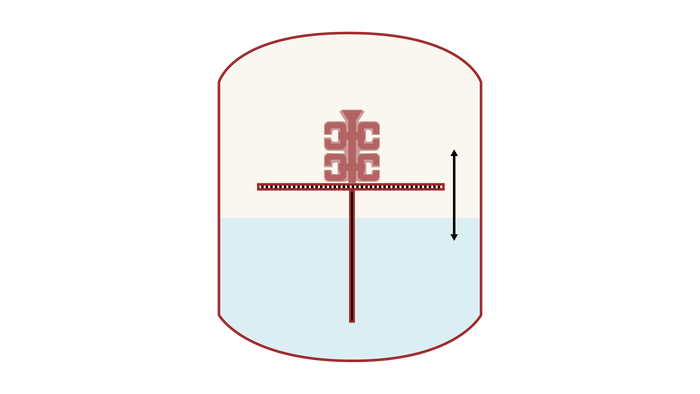 SOPHIA process of a mold dropping into a liquid medium
