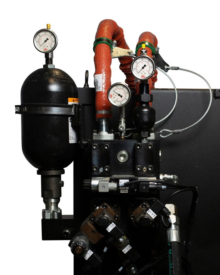 Closed loop machine pipes and valves