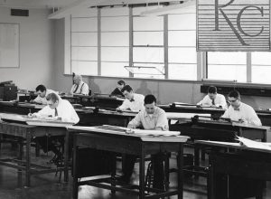 Engineers for Gries Reproducer Corp working in a lab