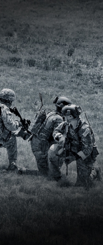 United States army soldiers with firearms