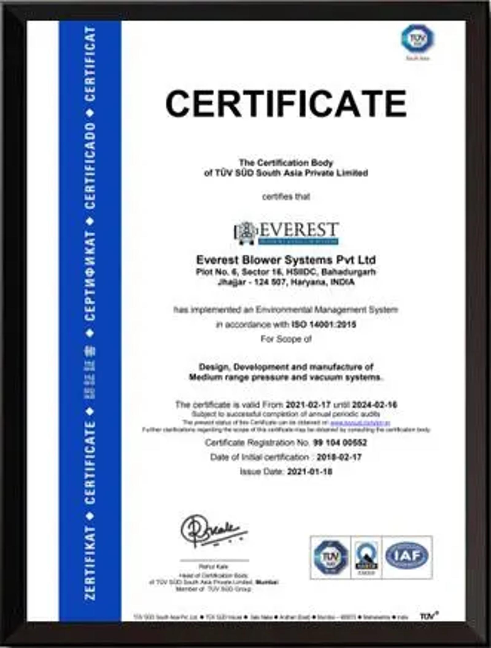 Certified Quality Management Systems