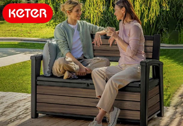 Keter Rosewood förvaringsbänk 227 liter