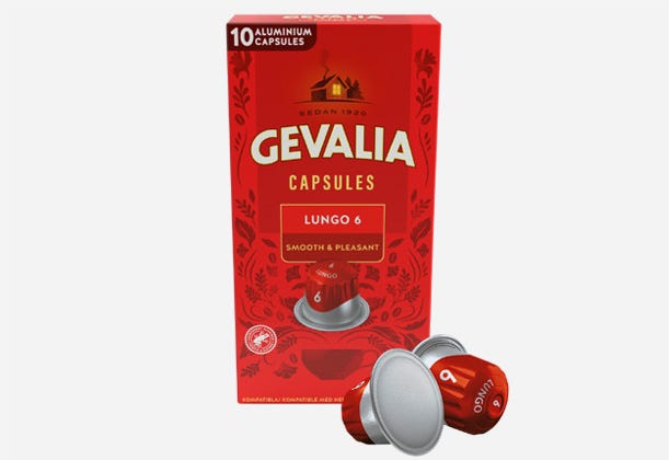 Gevalia Espresso Intenso Kaffekapslar för Nespresso, 100 Koppar