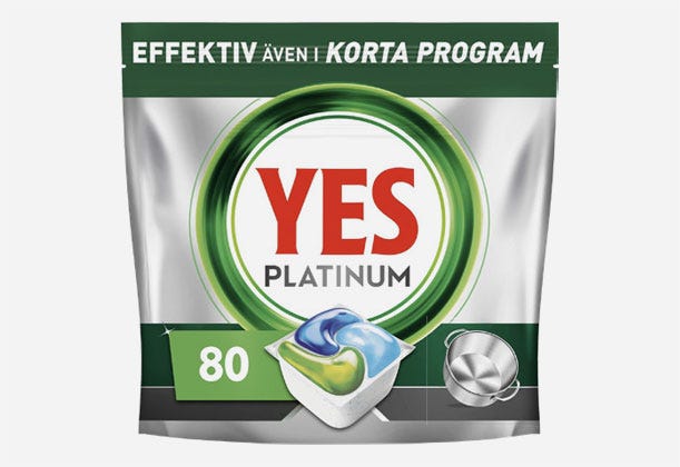 Yes Platinum Diskmaskinstabletter 80 Pack