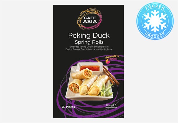 Cafe Asia Vårrullar fyllda med pekinganka 30 stycken, 1,05 kg