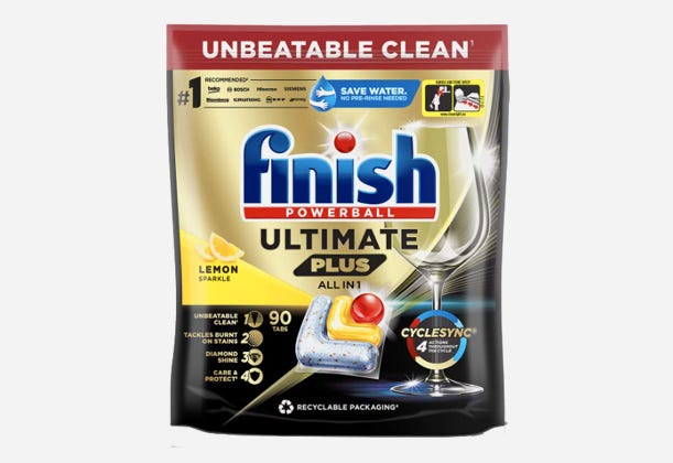Finish Ultimate Plus All in One Citrondoft 90 Pack