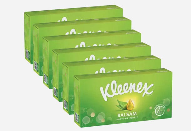 Kleenex Balsam Ansiktsservetter 6 x 64 servetter
