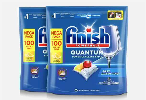 Finish Powerball Quantum Diskmaskinstabletter 2 x 100 Pack